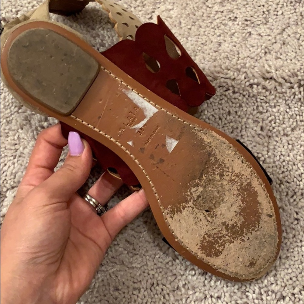 Alaia Black Suede Cut Out Sandals - Picture 6 of 8